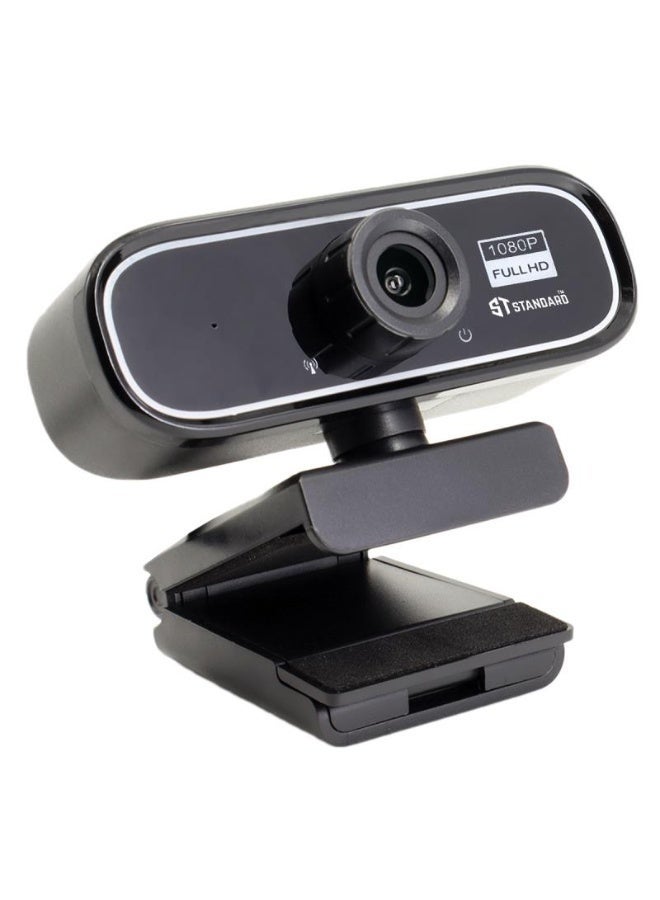 اس تي كاميرا ويب ST WB‑1080 قياسية – دقة FHD، ميكروفون مدمج، USB – أسود - Image 4